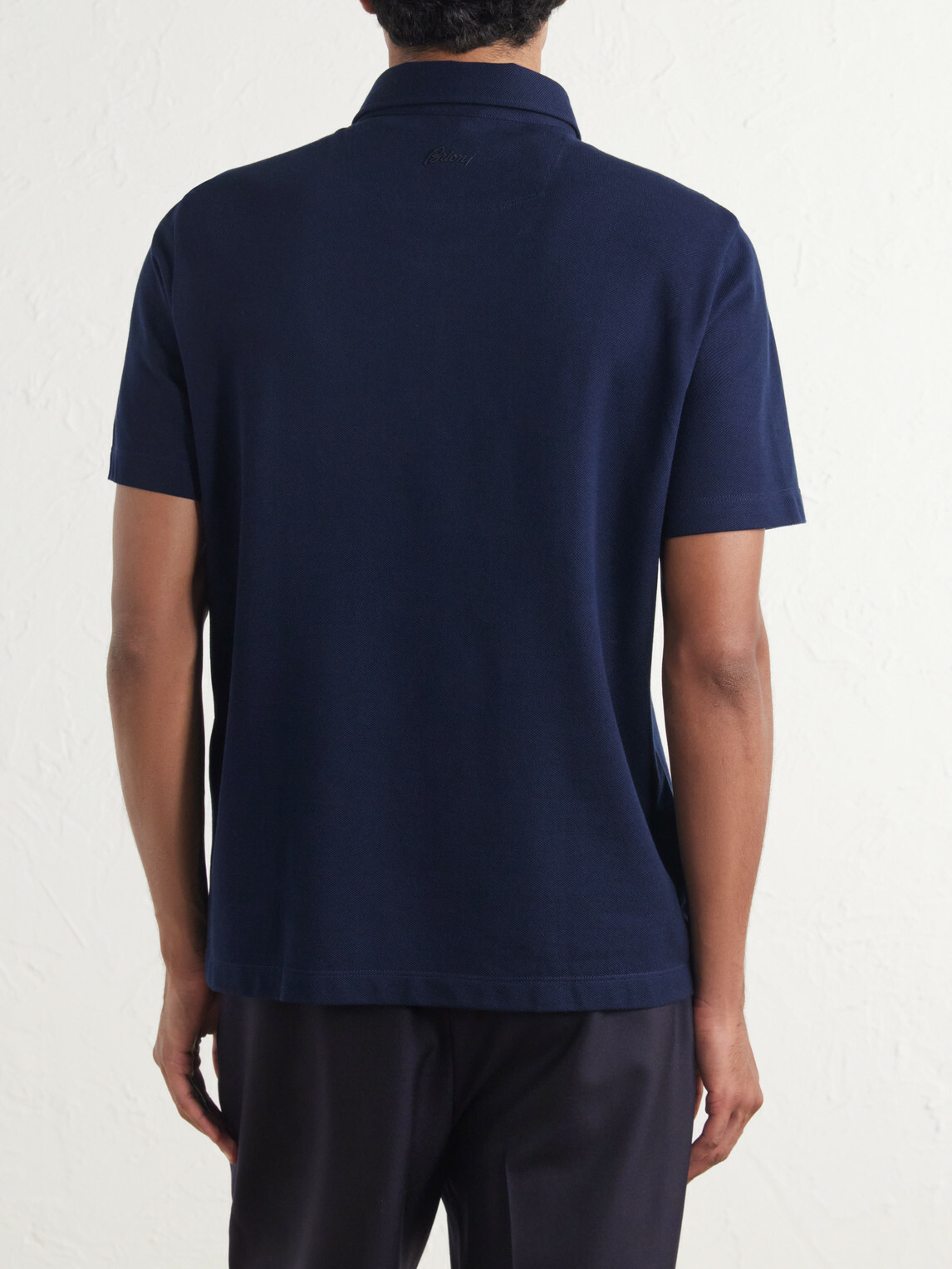 Brioni - Cotton-Piqué Polo Shirt - Blue