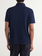 Brioni - Cotton-Piqué Polo Shirt - Blue