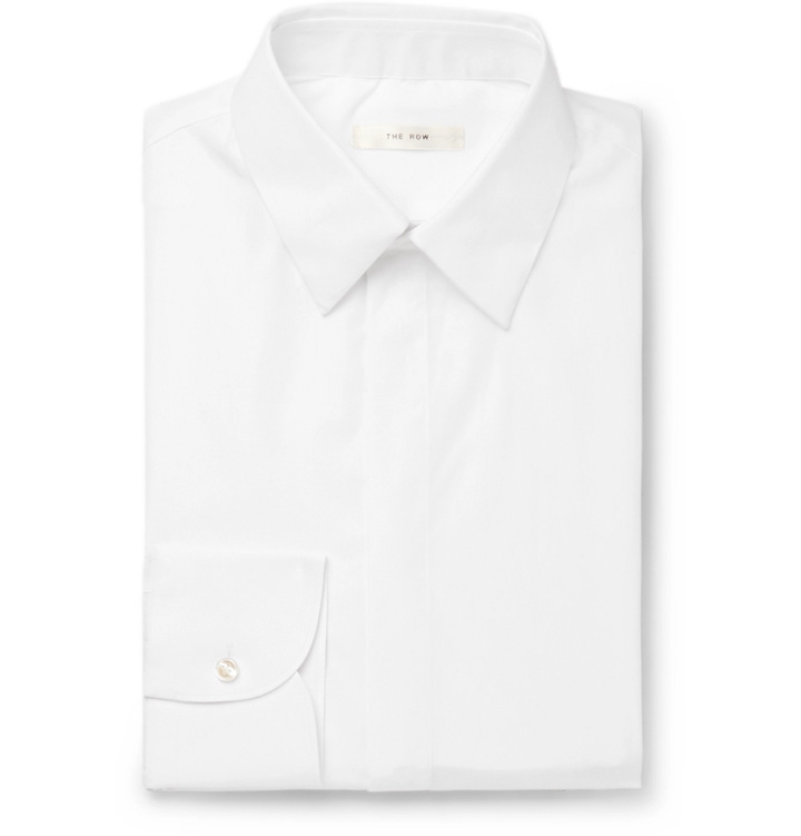 Photo: The Row - Ethan White Cotton Shirt - White