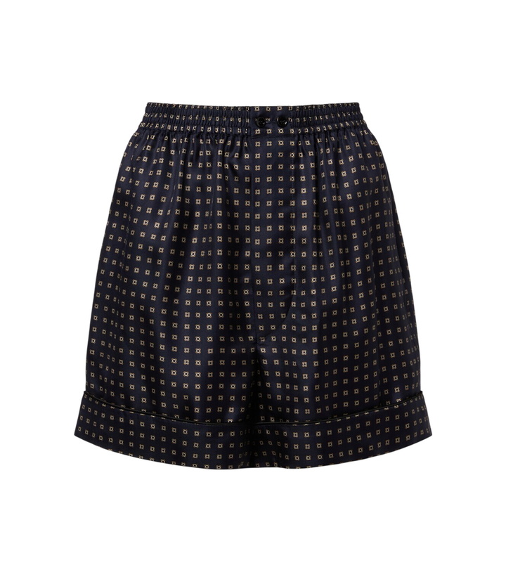 Photo: Saint Laurent Printed silk shorts