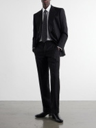 TOM FORD - Straight-Leg Pinstriped Wool-Twill Suit Trousers - Black