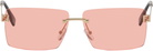 Fendi Gold 'Fendi' Sky Sunglasses