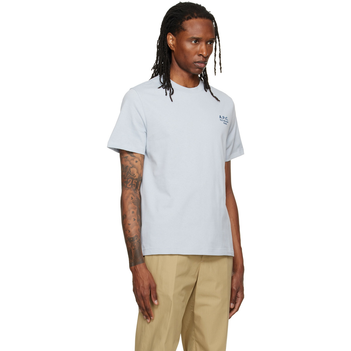 A.P.C. Blue Standard 'Rue Madame' T-shirt