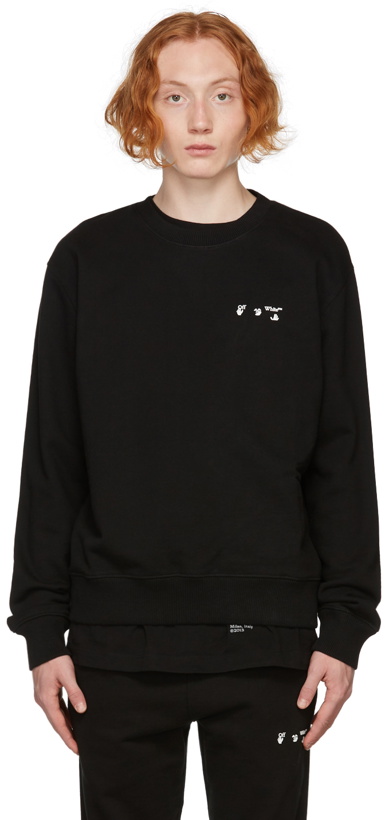 Photo: Off-White Black Slim Logo Sweatshirt