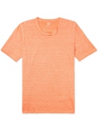 120% - Linen-Jersey T-Shirt - Orange