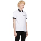 Versace Jeans Couture White and Black Logo Polo