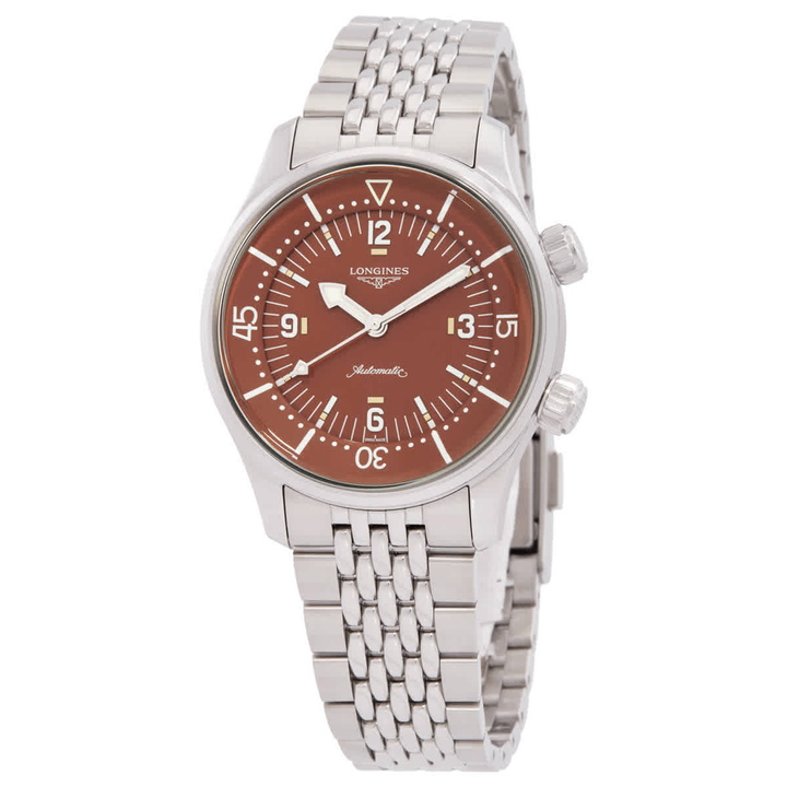 Photo: Longines Legend Diver Quartz Terracotta Dial Mens Watch L3.764.4.96.6
