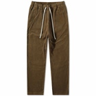 Battenwear Men's Active Lazy Pant in Olive Corduroy