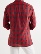 KITON - Button-Down Collar Checked Cotton and Lyocell-Blend Shirt - Red - EU 41