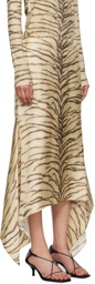 Stella McCartney Beige Tiger Print Midi Skirt