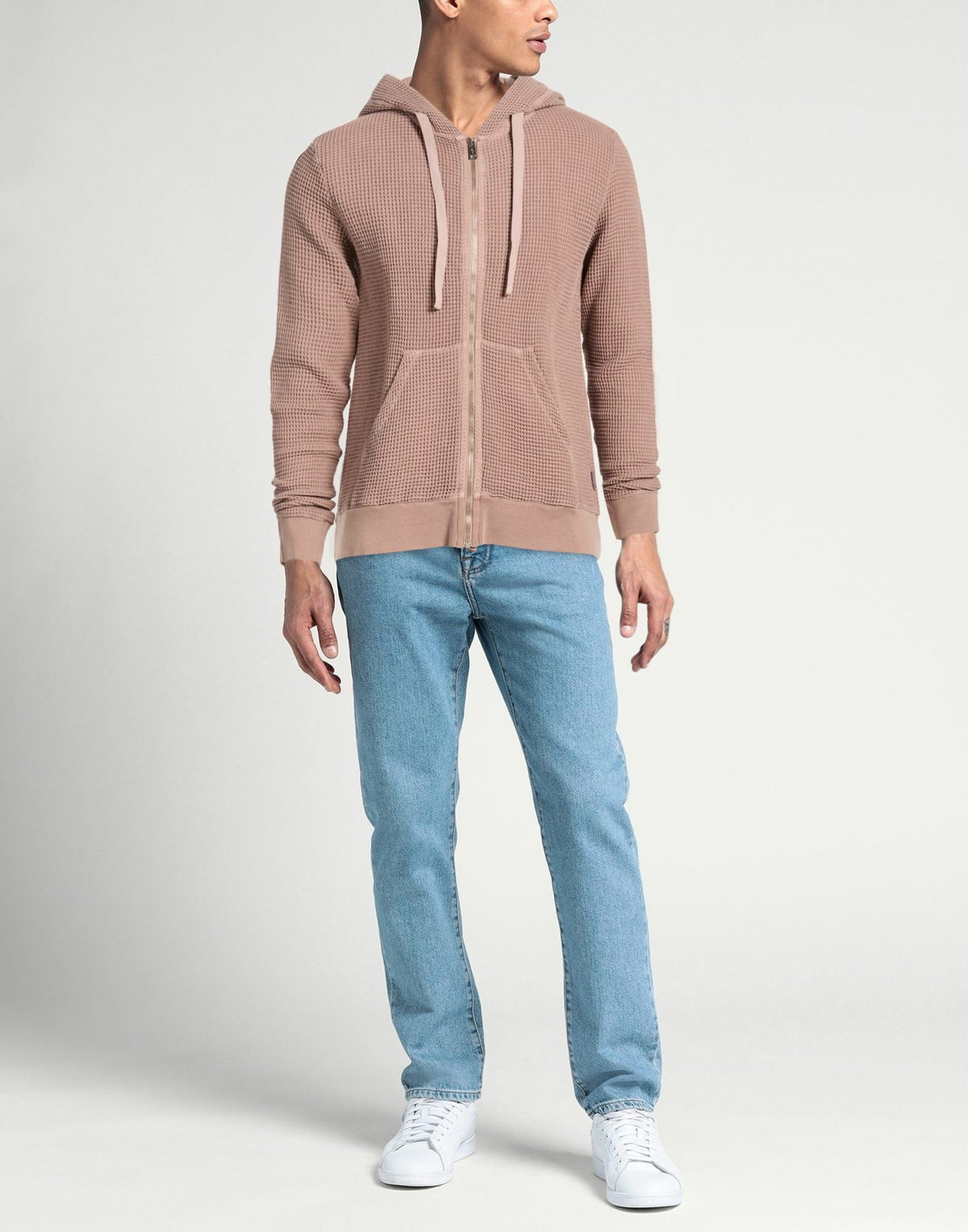 Crossley Mens Sweatshirt in Salmon pink