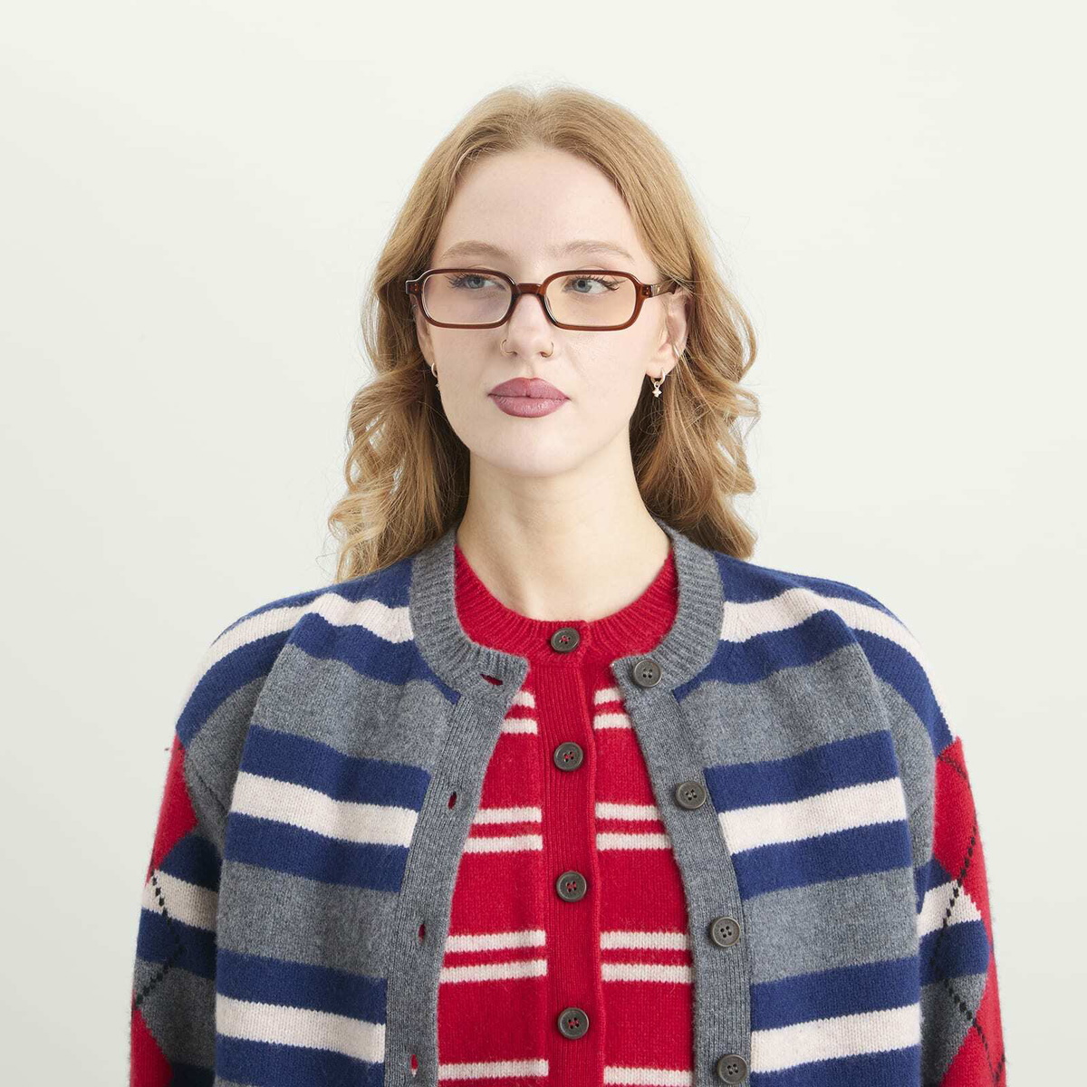 Le Specs Women's Pilferer Blue Light Optical Glasses in Chestnut/Blue Light Lens 