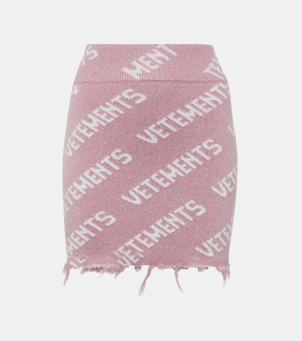 Vetements Monogram wool-blend miniskirt