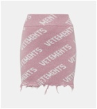 Vetements Monogram wool-blend miniskirt