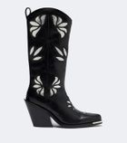 Rabanne Leather cowboy boots