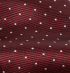 LANVIN - 7cm Polka-Dot Silk-Jacquard Tie - Burgundy