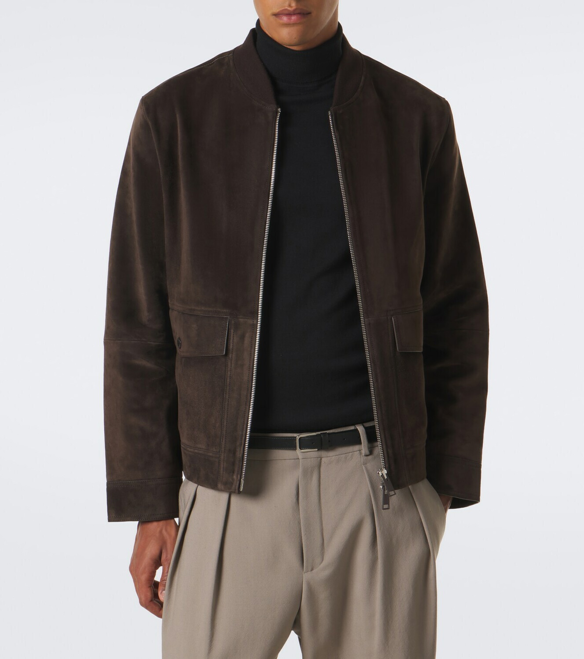 Yves Salomon Suede bomber jacket