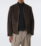 Yves Salomon Suede bomber jacket