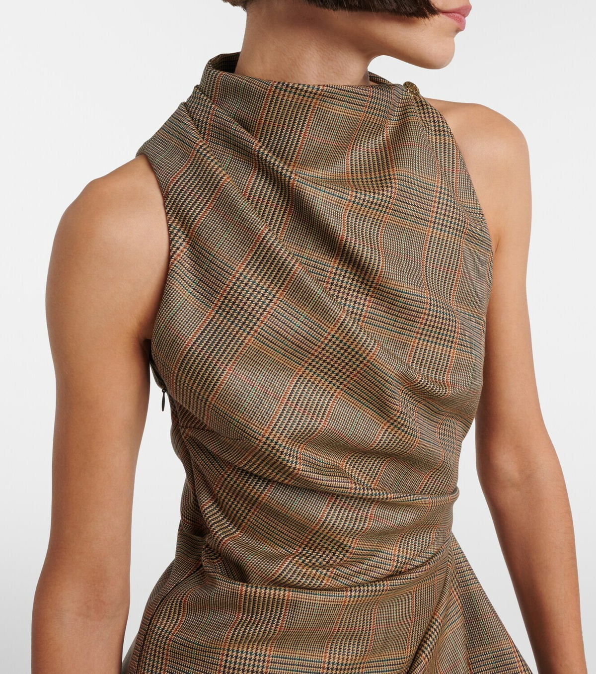 McQueen Prince of Wales check wool minidress