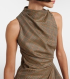 McQueen Prince of Wales check wool minidress