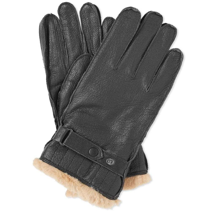 Photo: Barbour Leather Utility Glove Black