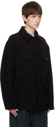 LEMAIRE Black Double-Faced Jacket