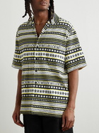 LOEWE - Paula's Ibiza Camp-Collar Jacquard-Knitted Cotton Shirt - Yellow