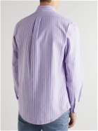 Polo Ralph Lauren - Button-Down Collar Striped Cotton Oxford Shirt - Purple