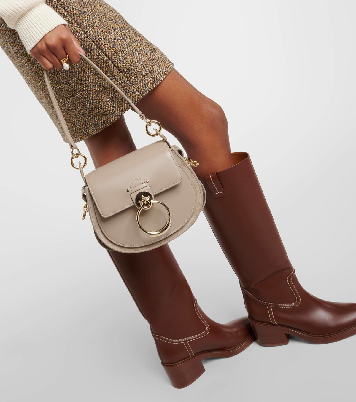 Chloé Tess Small suede crossbody bag