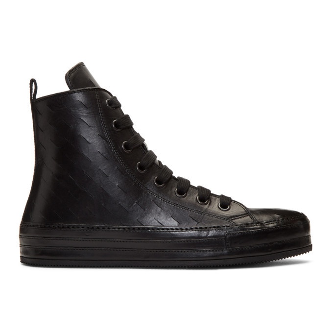 Photo: Ann Demeulemeester Black Maine High-Top Sneakers