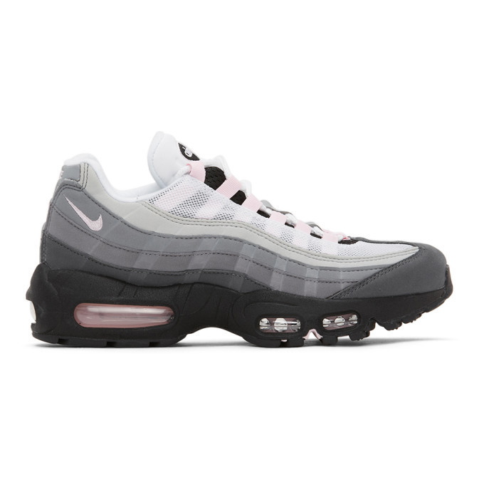 Photo: Nike Grey and Pink Air Max 95 Premium Sneakers