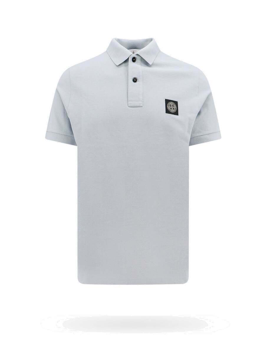Stone Island Childrens Boys Polo In Light Blue