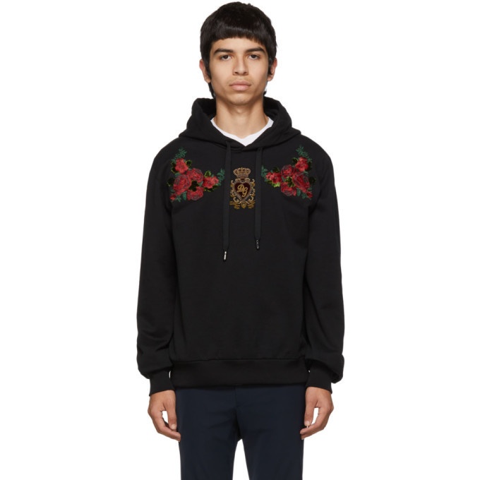 Photo: Dolce and Gabbana Black Roses Hoodie