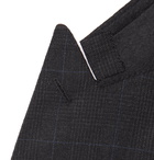 Kingsman - Grey Slim-Fit Double-Breasted Prince of Wales Checked Wool Suit Jacket - Blue