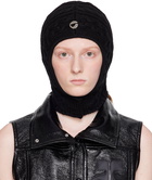 Coperni Black Cable Knit Balaclava