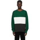 WACKO MARIA Green Three-Tone Washed Sweatshirt