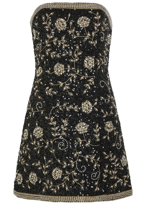 alice and olivia black and gold dress Alice & Olivia main image 1