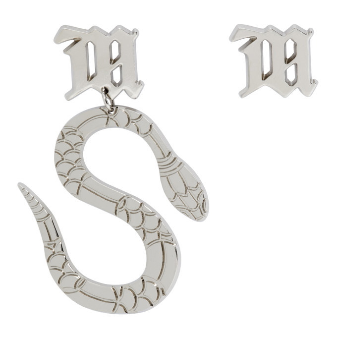 Photo: MISBHV Silver Lilith Edition Asymmetric Snake Earrings