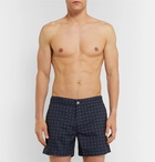 Officine Generale - Roman Mid-Length Printed Swim Shorts - Navy