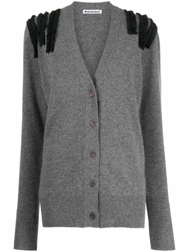 Photo: Molly Goddard Grey Sally Wool-Blend Cardigan