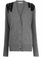 Molly Goddard Grey Sally Wool-Blend Cardigan