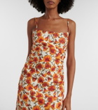 SIR Floral linen midi dress