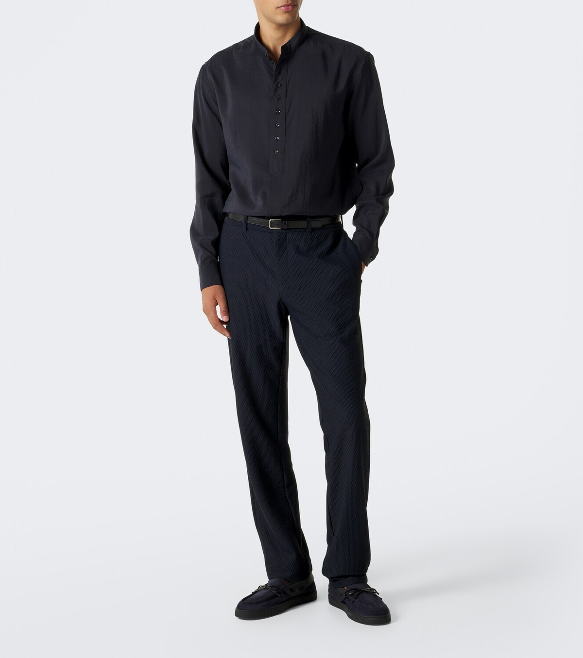 Giorgio Armani Waffle-knit straight pants