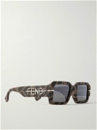 Fendi - Square-Frame Monogrammed Coated-Canvas Sunglasses