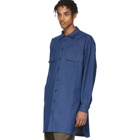 House of the Very Islands Blue Long Buttoned Profit Shirt