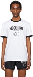 Moschino White Double Smiley T-Shirt