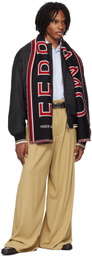 Ferragamo Black Maxi-Logo Scarf