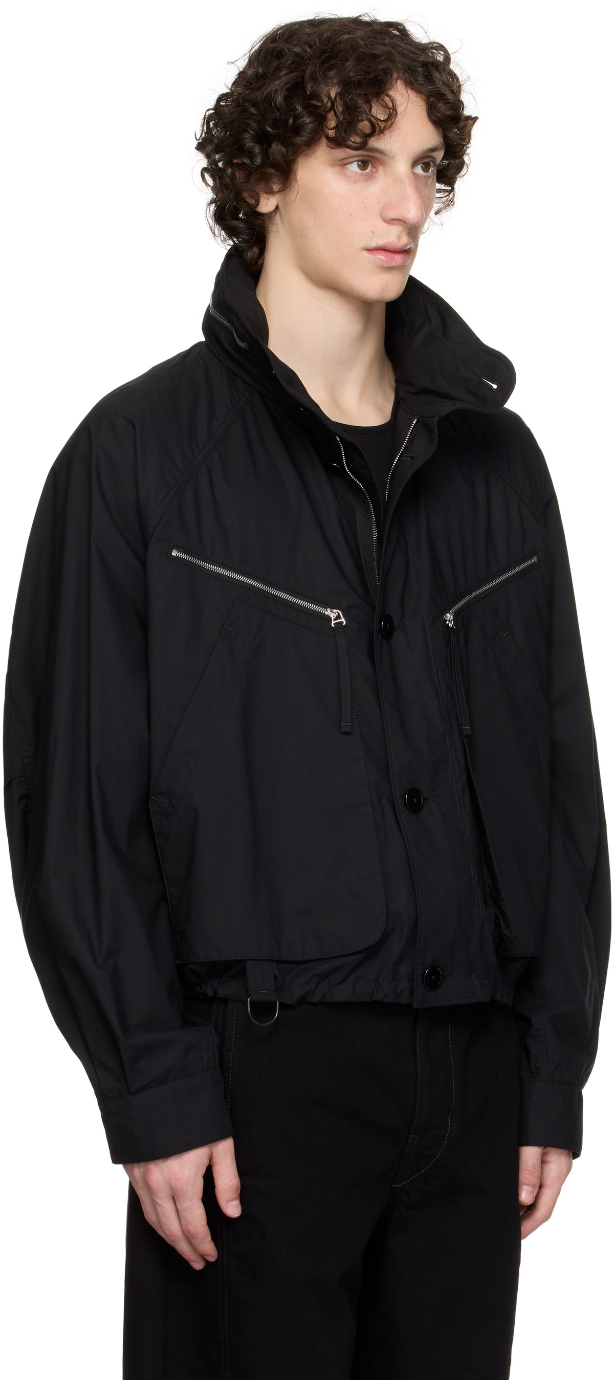 LEMAIRE Black Parachute Jacket Lemaire