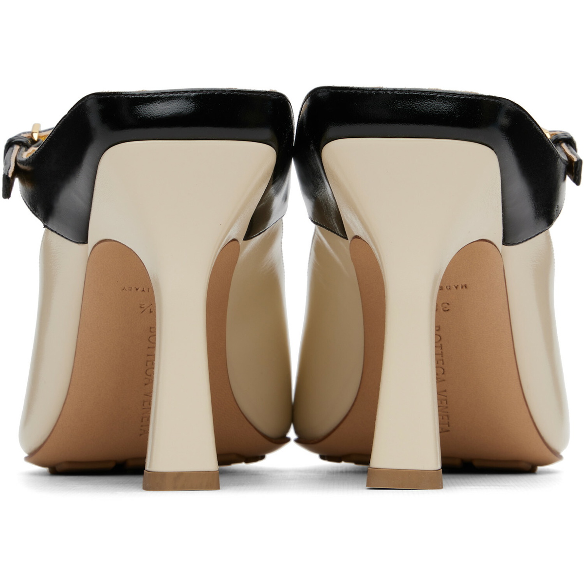 Bottega Veneta Off-White Slip On Heels