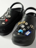 Balenciaga - Crocs™ Embellished Rubber Mules - Black